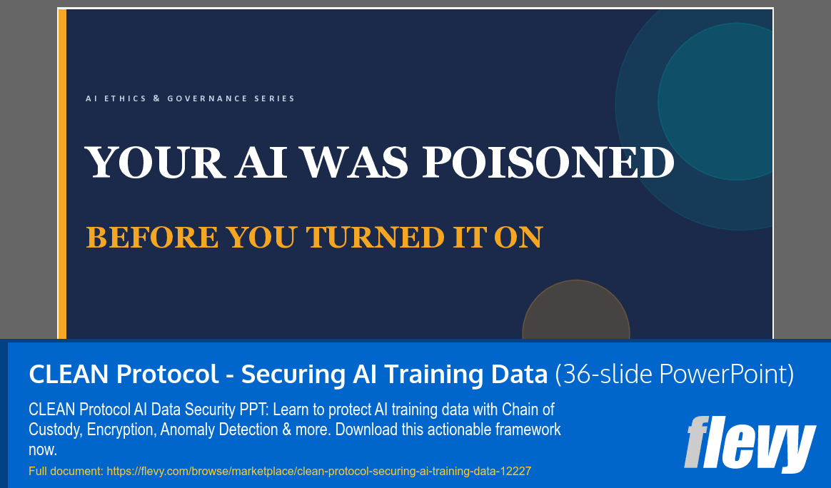 CLEAN Protocol - Securing AI Training Data (36-slide PPT PowerPoint presentation template (PPT)) Preview Image