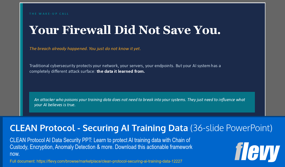 CLEAN Protocol - Securing AI Training Data (36-slide PPT PowerPoint presentation template (PPT)) Preview Image
