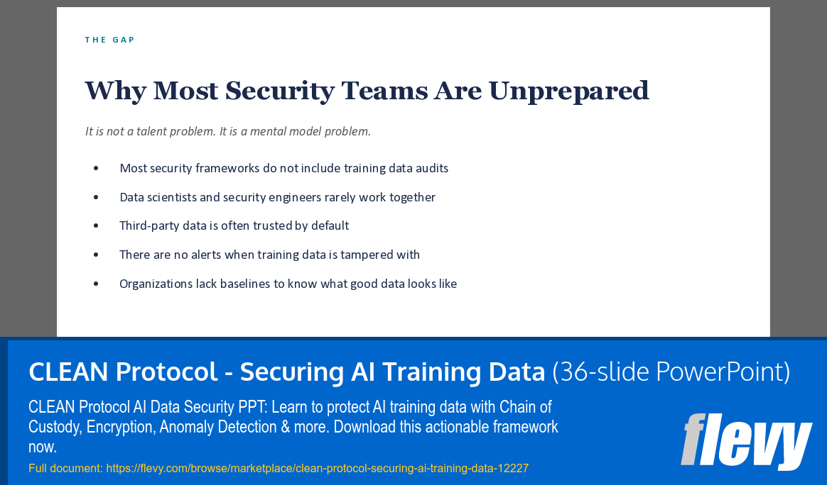 CLEAN Protocol - Securing AI Training Data (36-slide PPT PowerPoint presentation template (PPT)) Preview Image