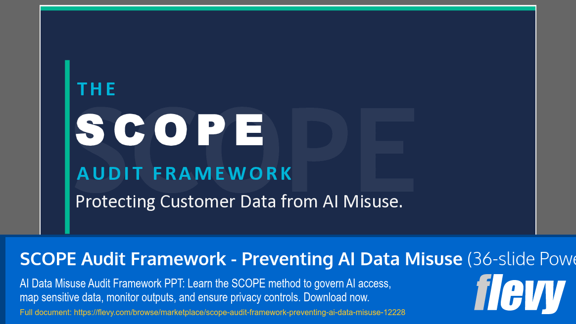 SCOPE Audit Framework - Preventing AI Data Misuse (36-slide PPT PowerPoint presentation template (PPT)) Preview Image