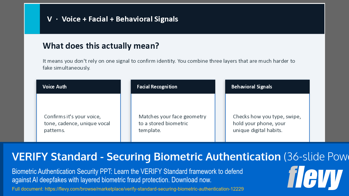 VERIFY Standard - Securing Biometric Authentication (36-slide PPT PowerPoint presentation template (PPT)) Preview Image