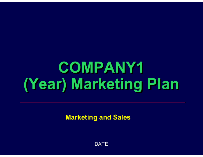 This is a partial preview of Marketing & Sales Plan Presentation (102-slide PowerPoint presentation (PPT)). Full document is 102 slides. 