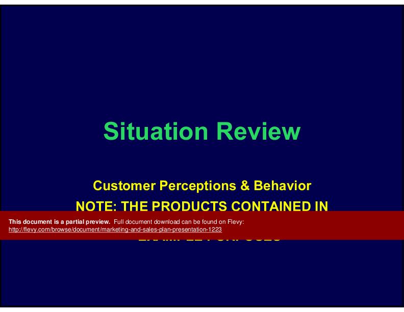 Marketing & Sales Plan Presentation (102-slide PPT PowerPoint presentation (PPT)) Preview Image