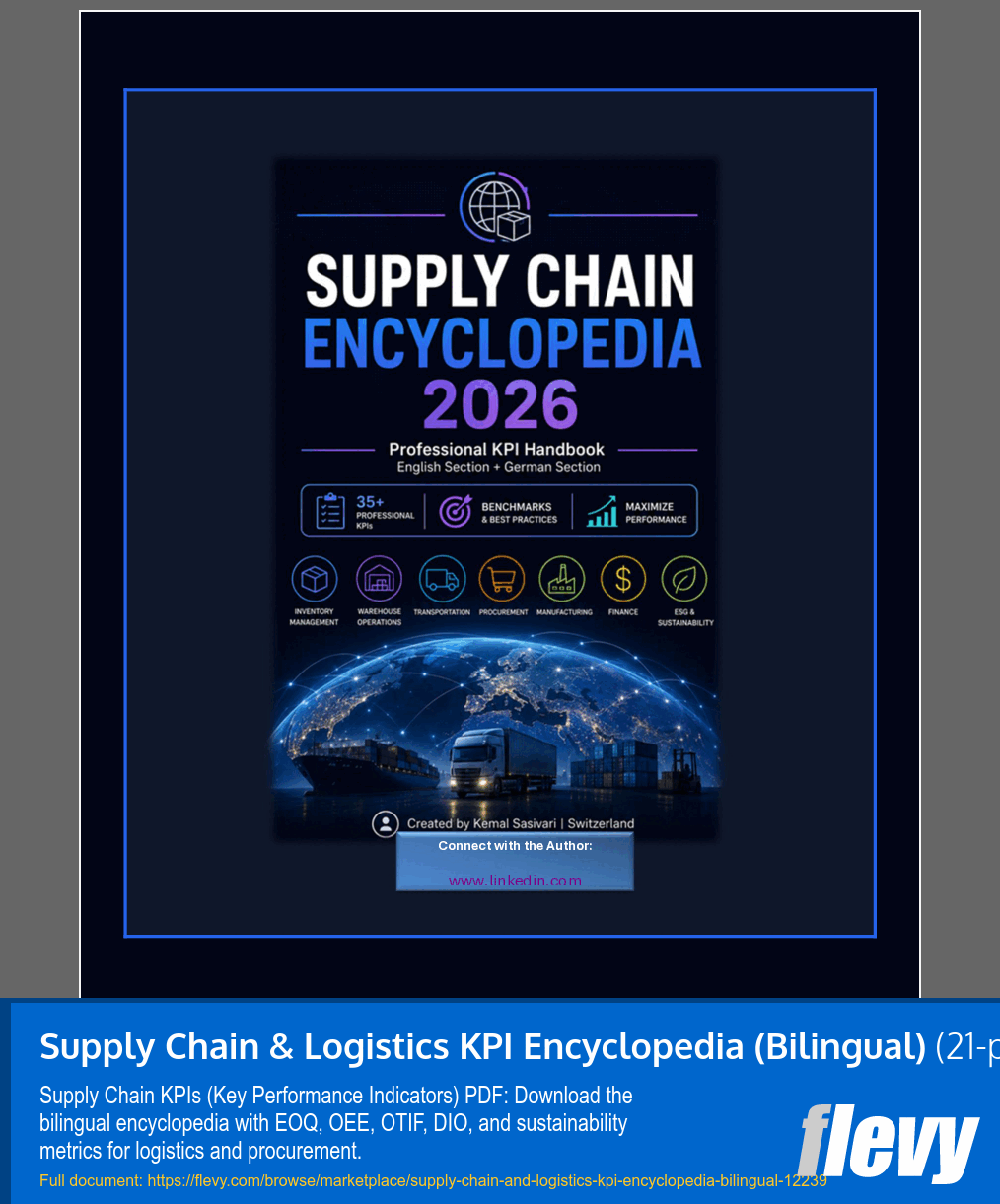 Supply Chain & Logistics KPI Encyclopedia (Bilingual) (21-page PDF document) Preview Image