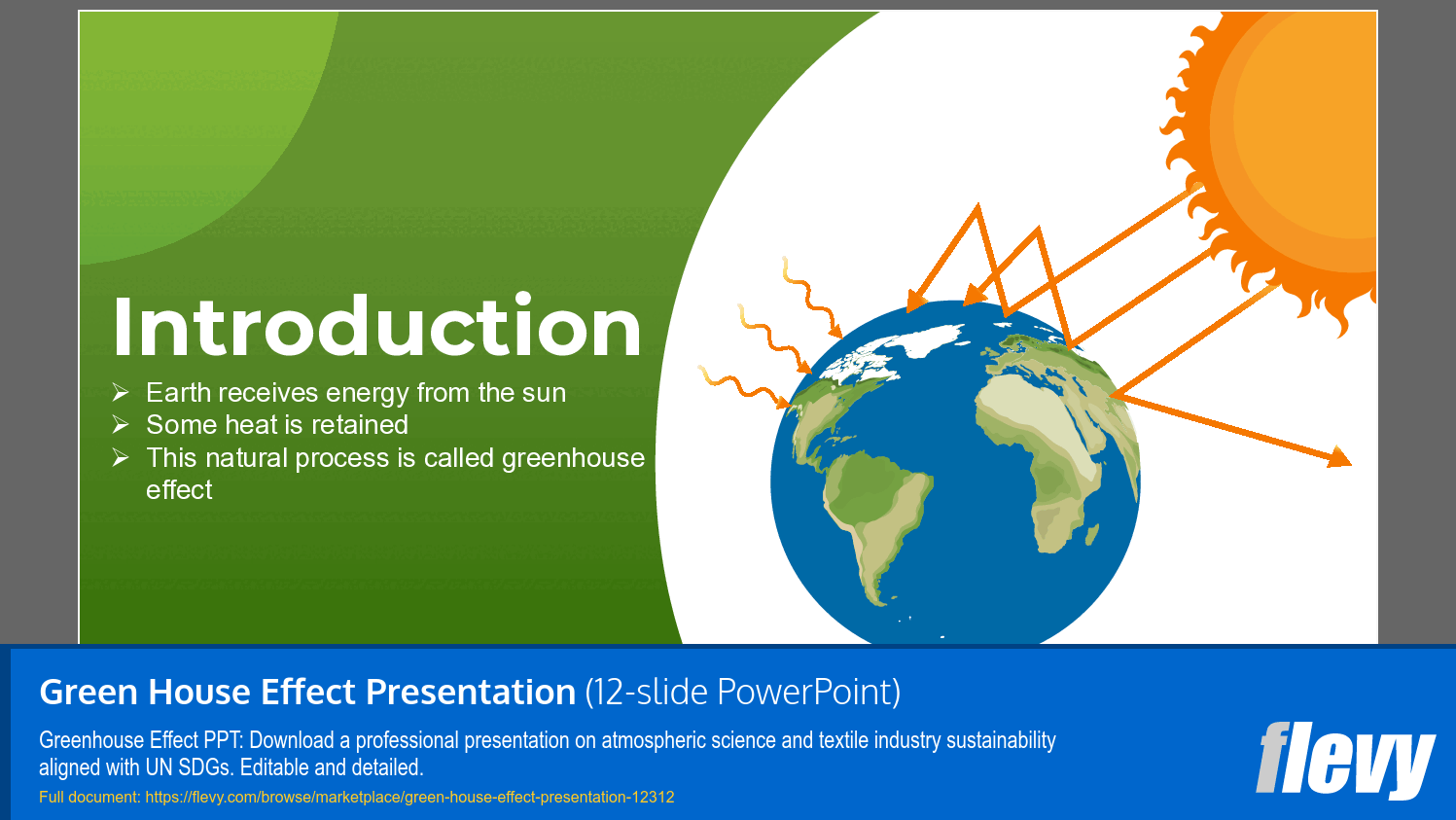 Green House Effect Presentation (12-slide PPT PowerPoint presentation template (PPTX)) Preview Image