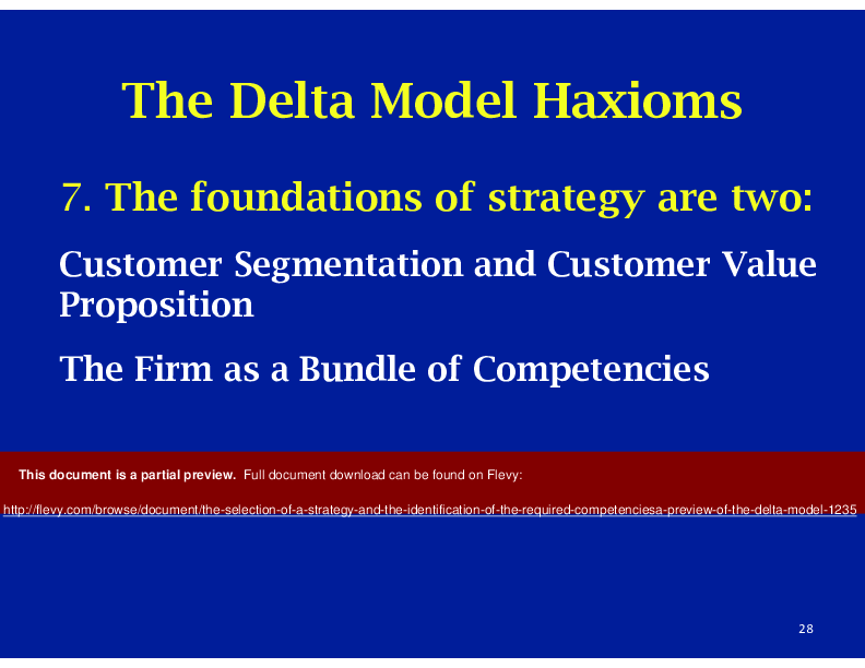 Delta Model Framework - Strategy Selection and Competencies Identification (42-page PDF document) Preview Image