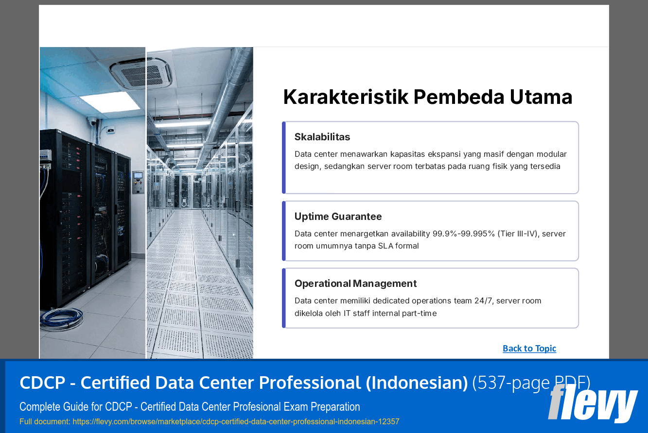 CDCP - Certified Data Center Professional (Indonesian) (537-page PDF document) Preview Image