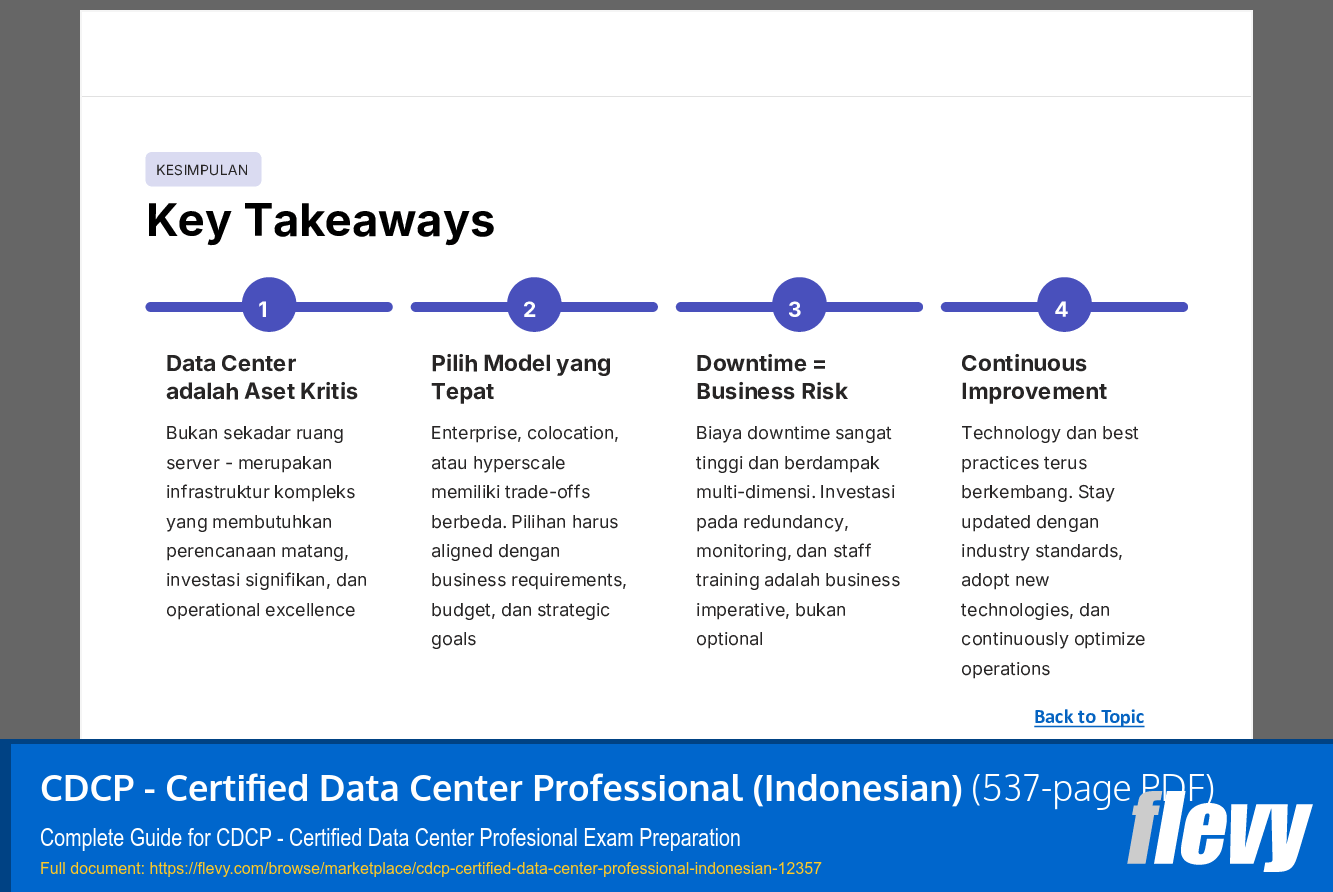 CDCP - Certified Data Center Professional (Indonesian) (537-page PDF document) Preview Image