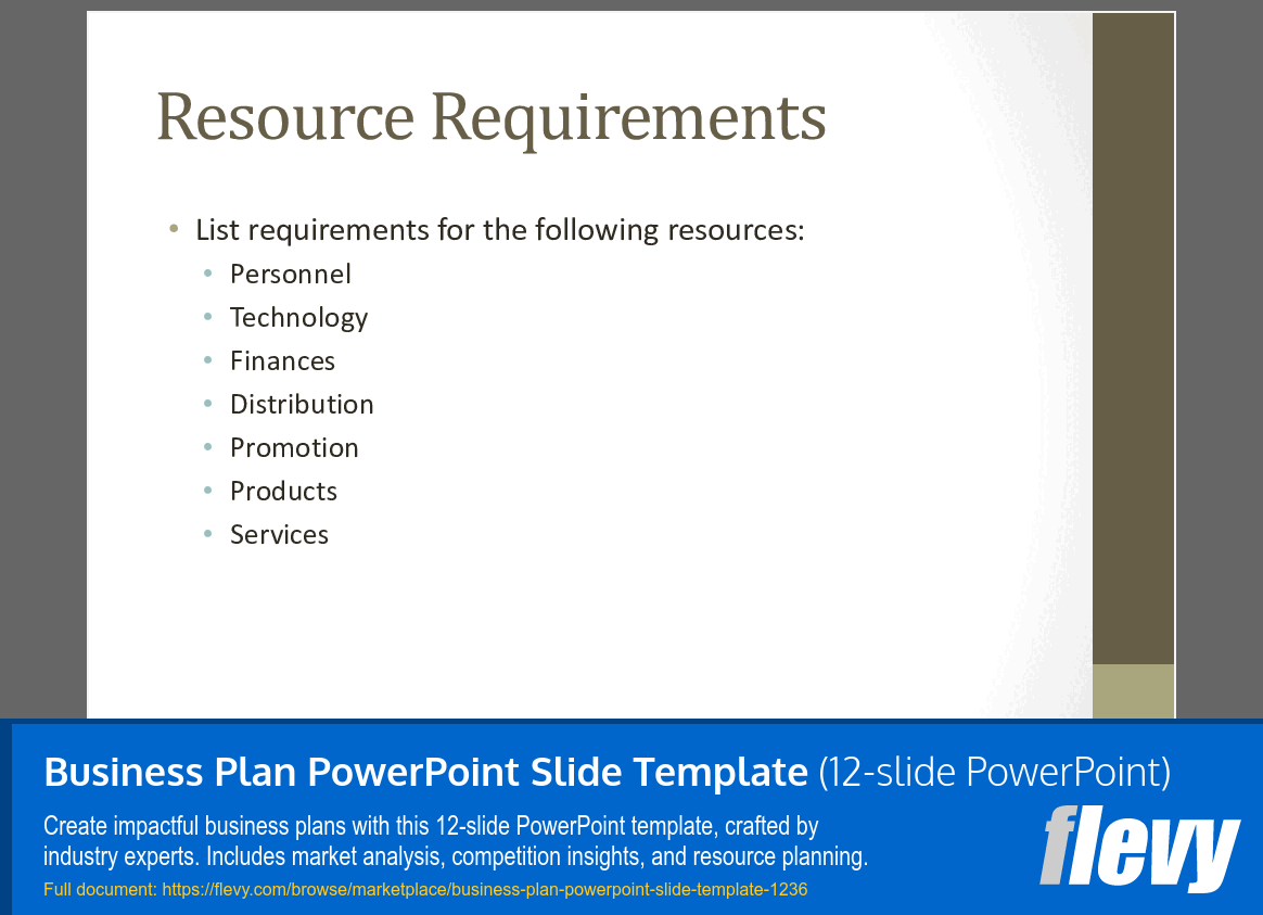 Business Plan PowerPoint Slide Template (12-slide PPT PowerPoint presentation slide deck (PPT)) Preview Image