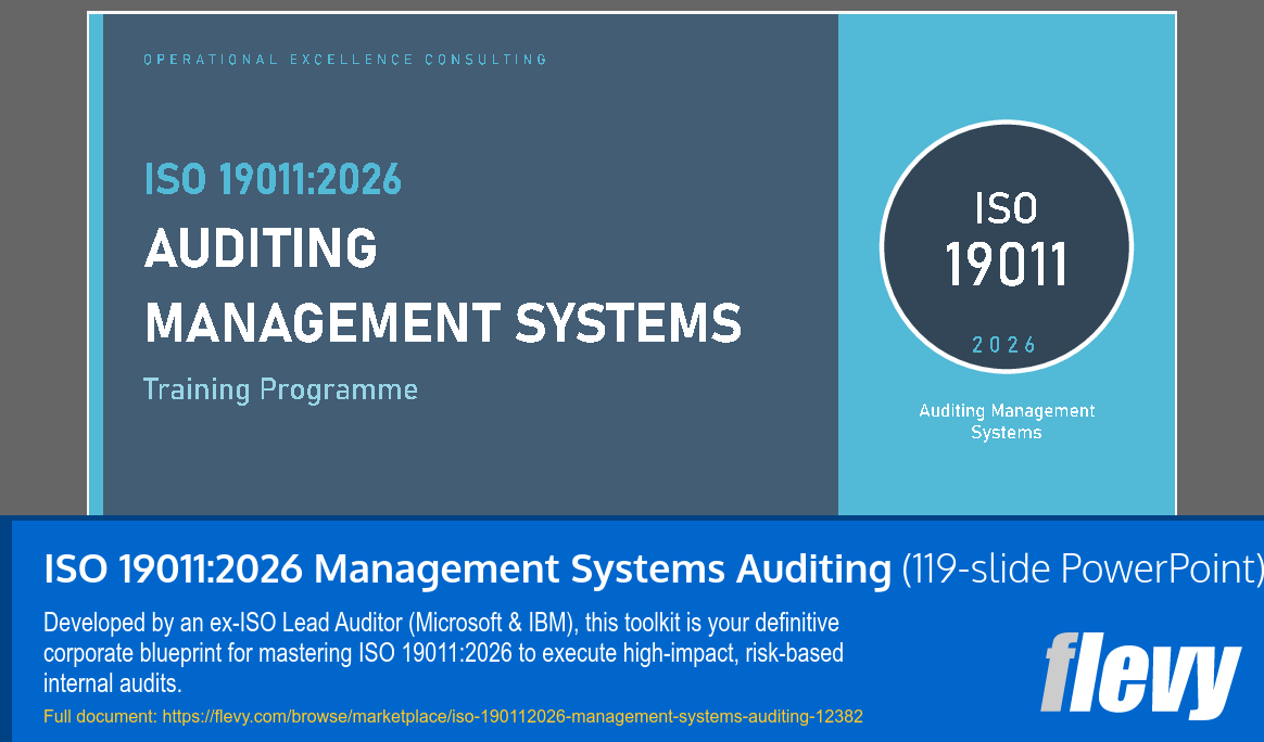 ISO 19011:2026 Management Systems Auditing (119-slide PPT PowerPoint presentation template (PPTX)) Preview Image