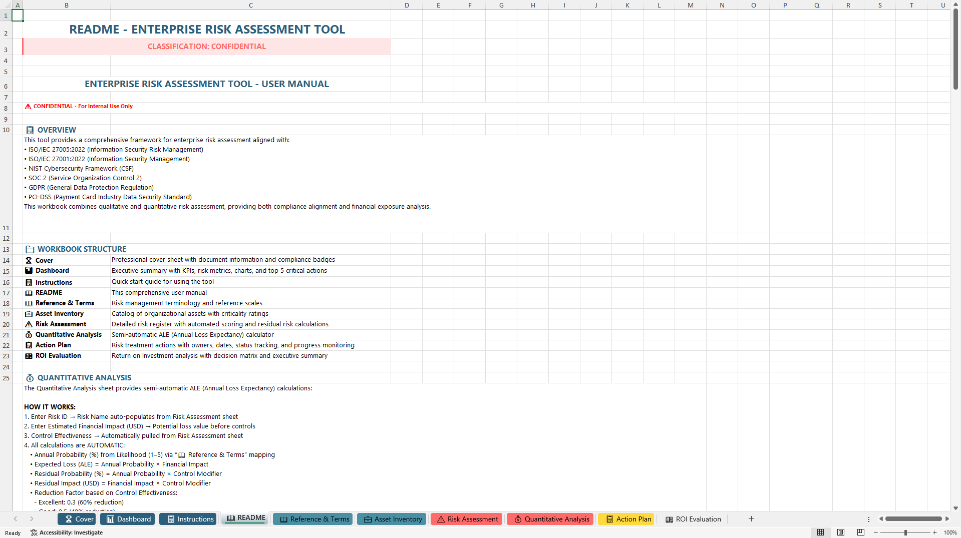 Enterprise Risk Assessment Toolkit for ISO 27001 (Excel template (XLSX)) Preview Image