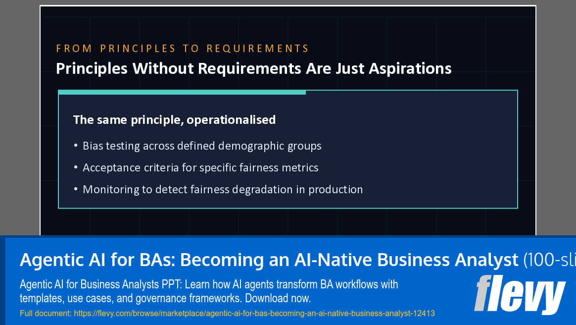 Agentic AI for BAs: Becoming an AI-Native Business Analyst (100-slide PPT PowerPoint presentation template (PPTX)) Preview Image