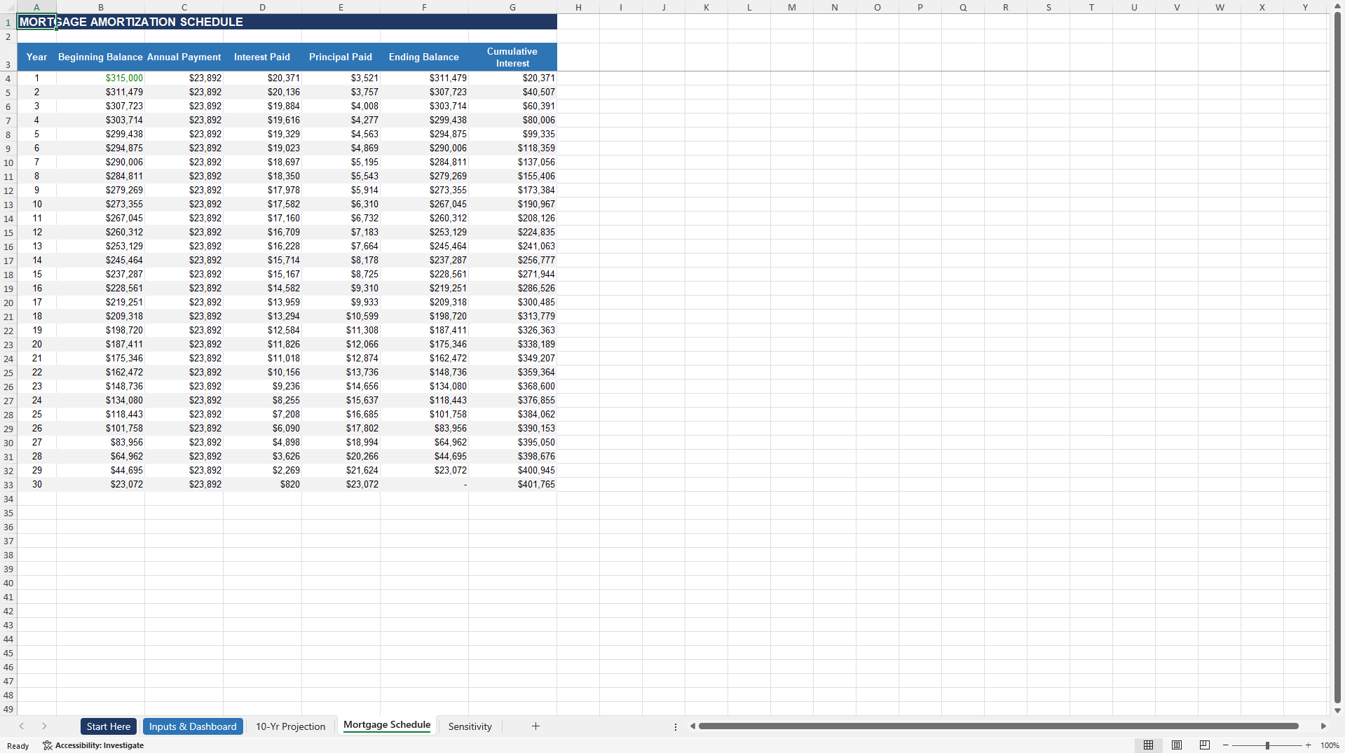 Rental Property Investment Analyzer - Long-Term & Airbnb (Excel template (XLSX)) Preview Image