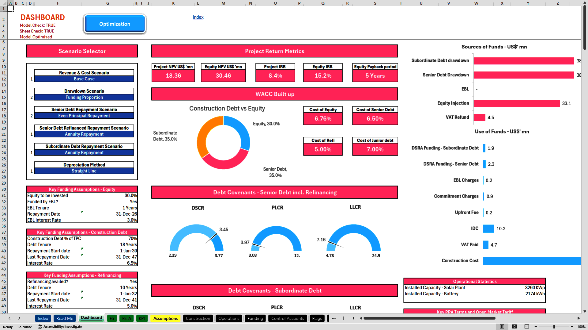 Solar Off-Grid & BESS Financial Model (Excel template (XLSB)) Preview Image