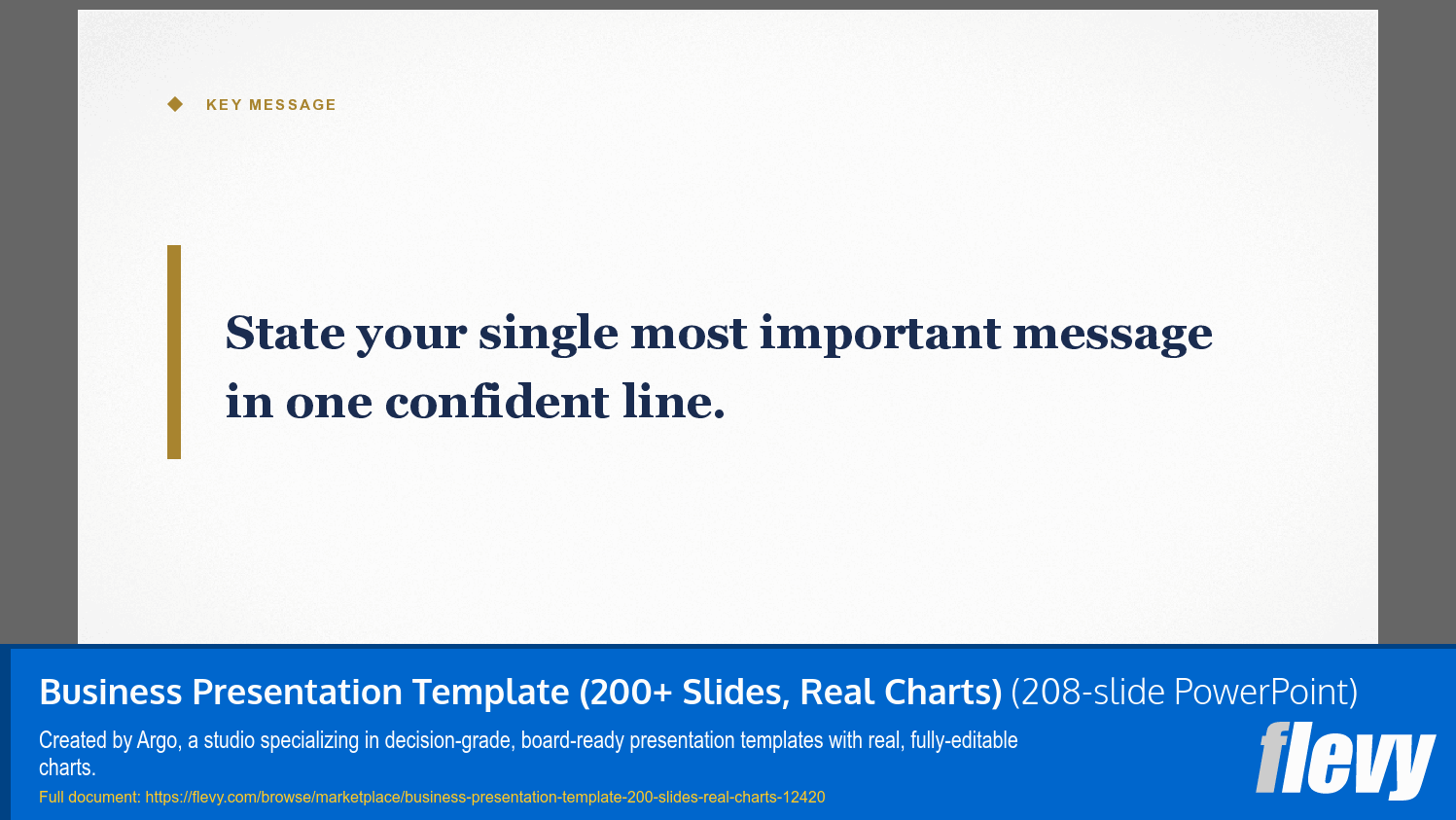 Business Presentation Templates (200+ Slides, Real Charts) (208-slide PPT PowerPoint presentation template (PPTX)) Preview Image