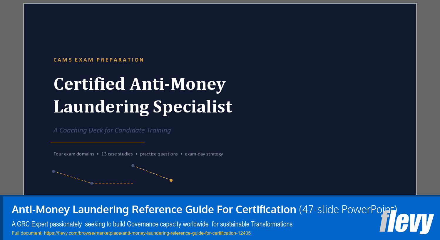 Anti-Money Laundering Reference Guide For Certification (47-slide PPT PowerPoint presentation template (PPTX)) Preview Image