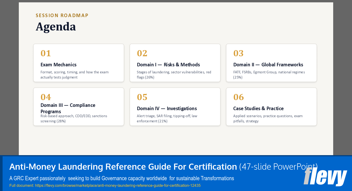 Anti-Money Laundering Reference Guide For Certification (47-slide PPT PowerPoint presentation template (PPTX)) Preview Image