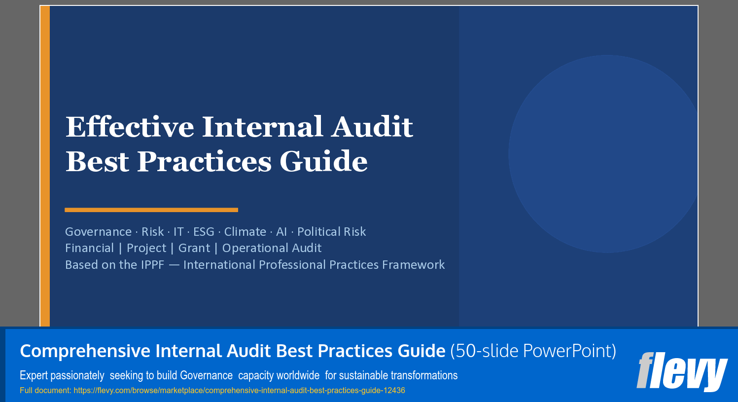 Comprehensive Internal Audit Best Practices Guide (50-slide PPT PowerPoint presentation template (PPTX)) Preview Image