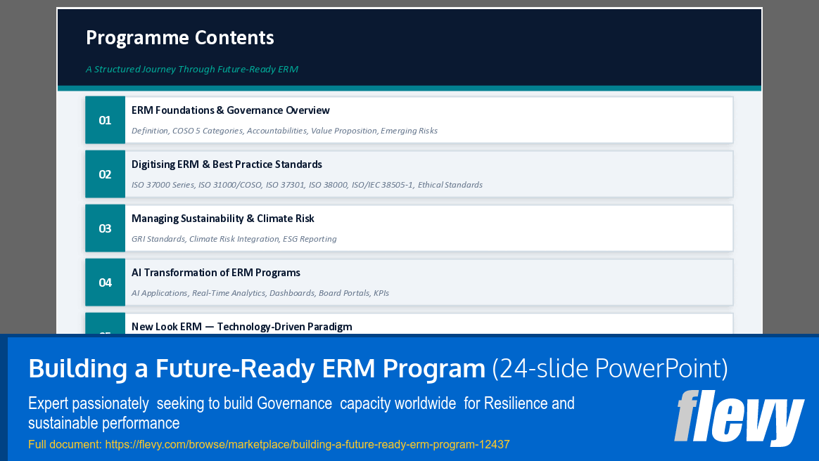 Building a Future-Ready ERM Program (24-slide PPT PowerPoint presentation template (PPTX)) Preview Image