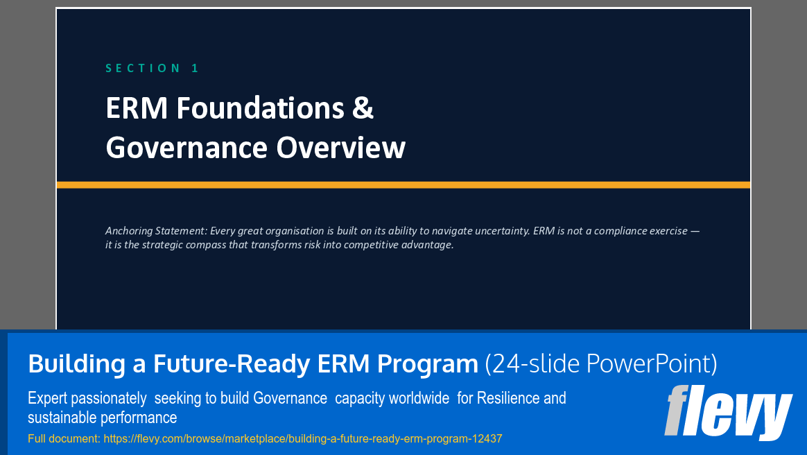 Building a Future-Ready ERM Program (24-slide PPT PowerPoint presentation template (PPTX)) Preview Image