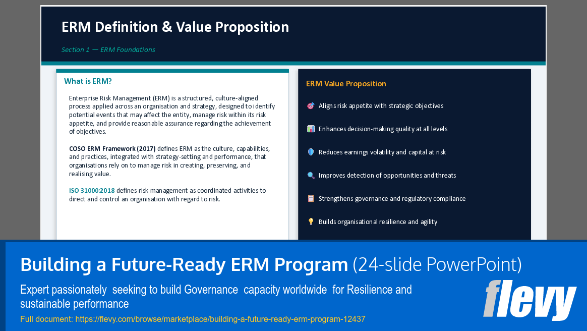 Building a Future-Ready ERM Program (24-slide PPT PowerPoint presentation template (PPTX)) Preview Image