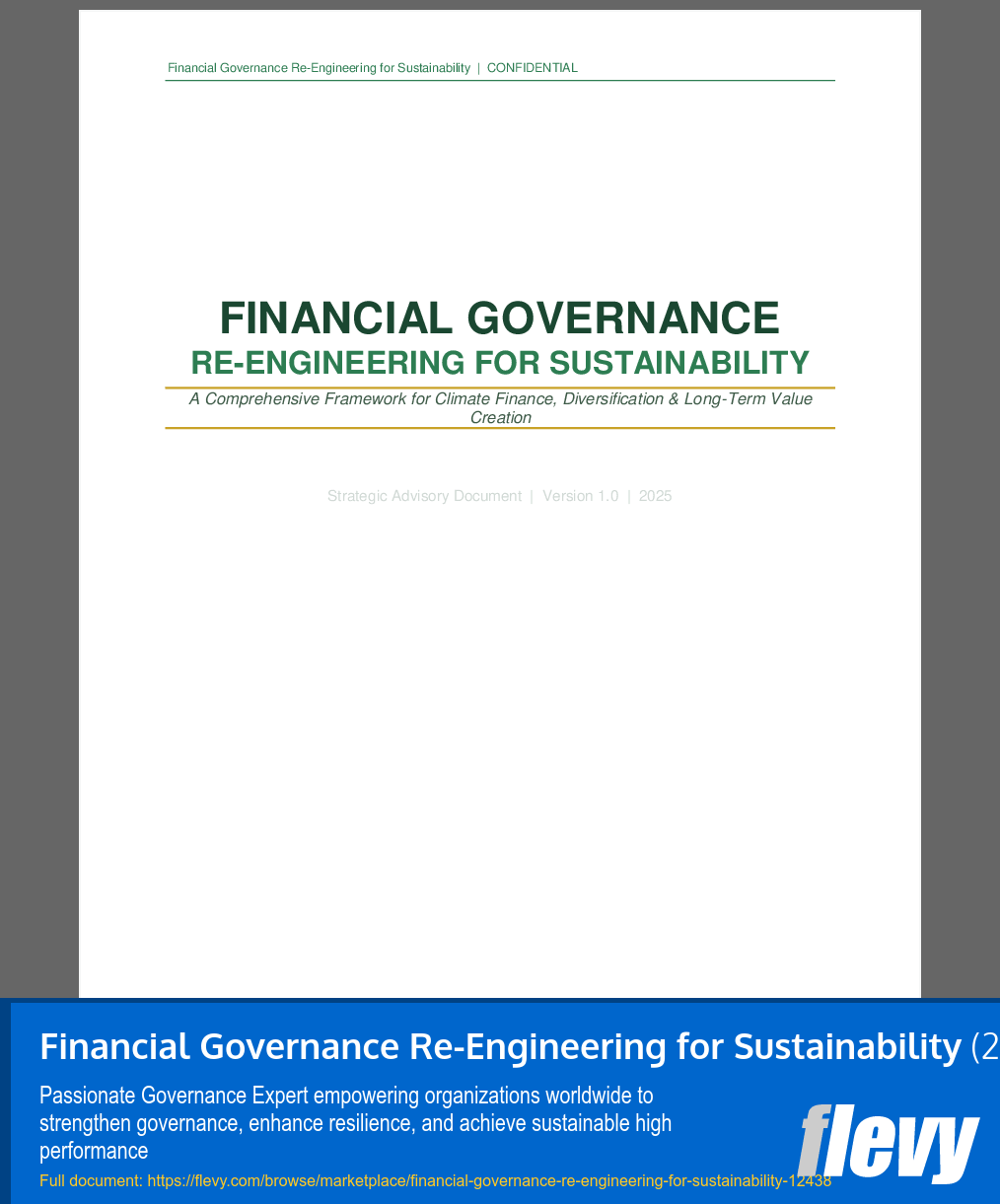 Financial Governance Re-Engineering for Sustainability (22-page PDF document) Preview Image