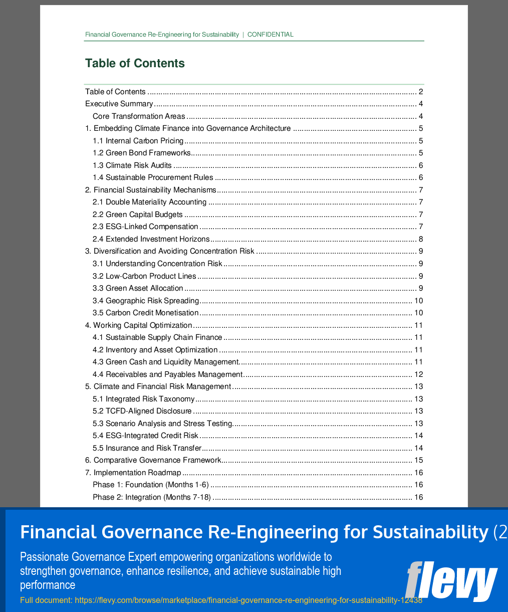 Financial Governance Re-Engineering for Sustainability (22-page PDF document) Preview Image