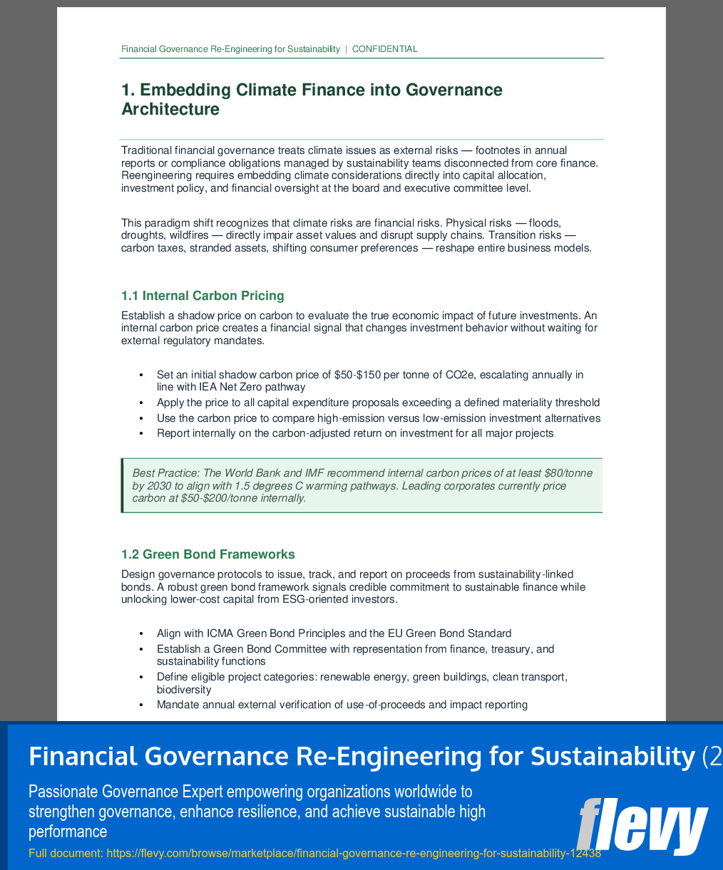 Financial Governance Re-Engineering for Sustainability (22-page PDF document) Preview Image