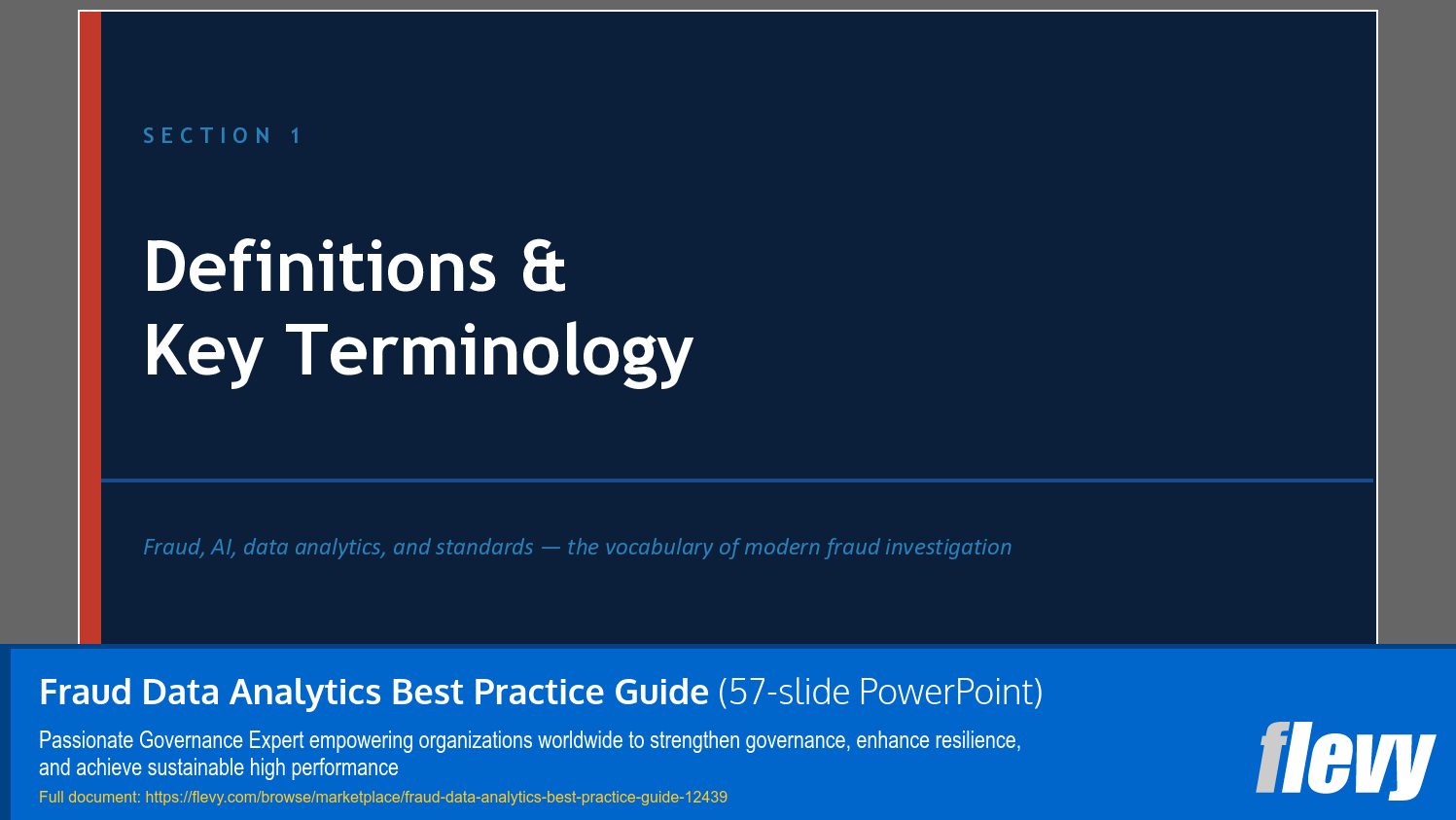 Fraud Data Analytics Best Practice Guide (57-slide PPT PowerPoint presentation template (PPTX)) Preview Image