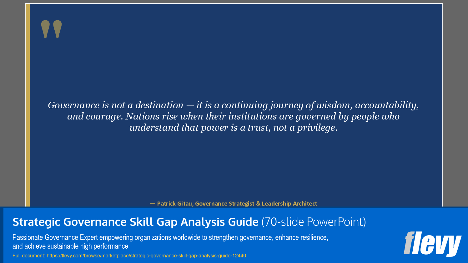Strategic Governance Skill Gap Analysis Guide (70-slide PPT PowerPoint presentation template (PPTX)) Preview Image