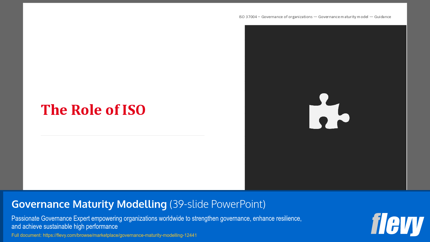 Governance Maturity Modelling (39-slide PPT PowerPoint presentation template (PPTX)) Preview Image
