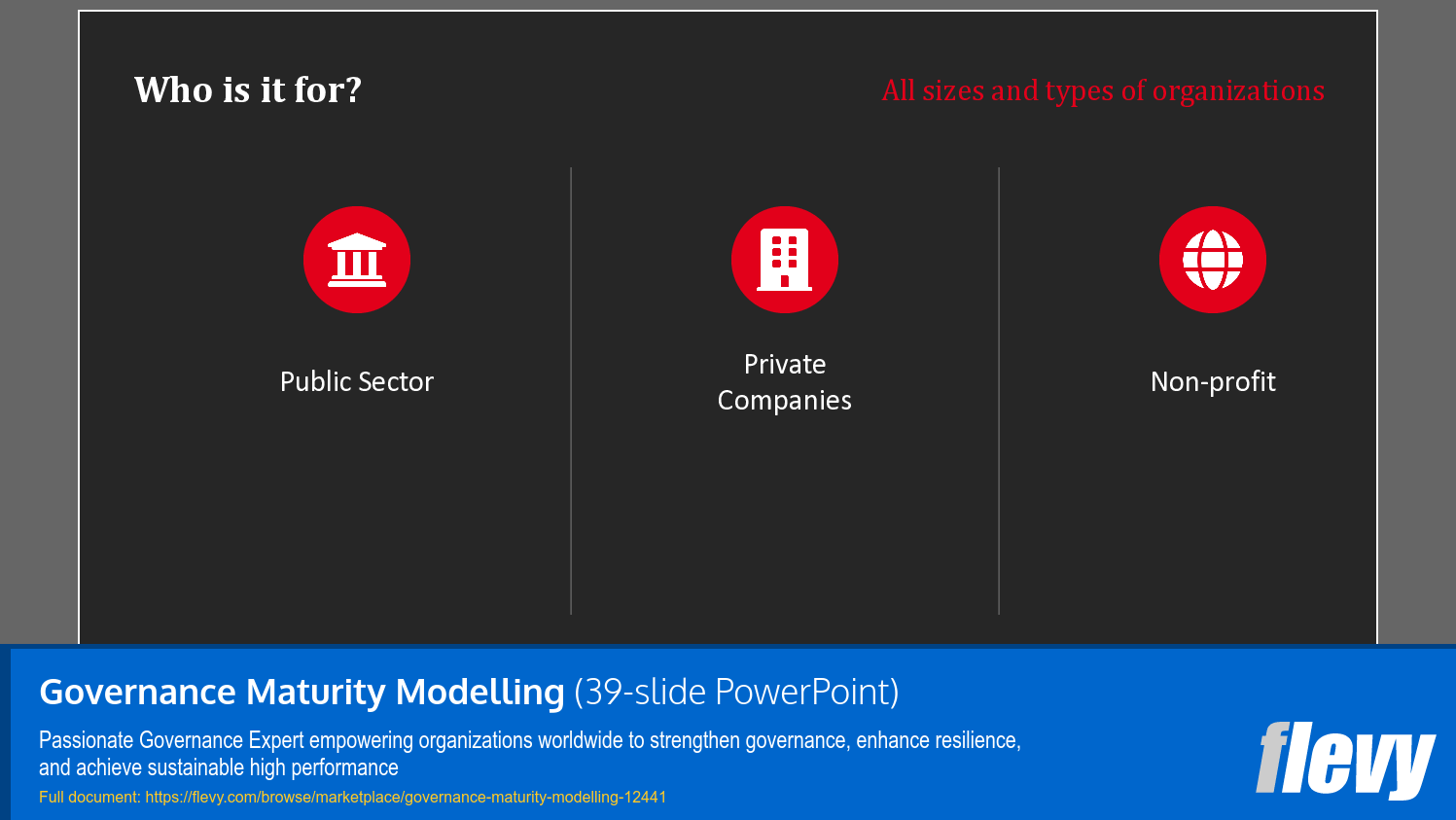 Governance Maturity Modelling (39-slide PPT PowerPoint presentation template (PPTX)) Preview Image