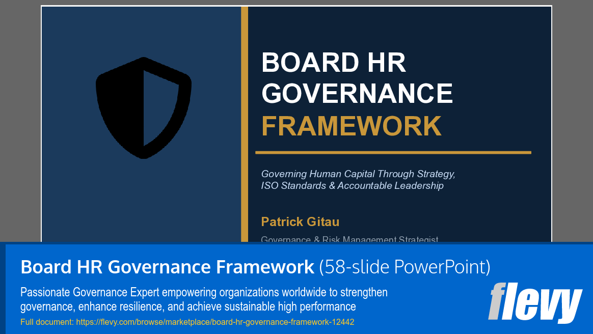 Board HR Governance Framework (58-slide PPT PowerPoint presentation template (PPTX)) Preview Image