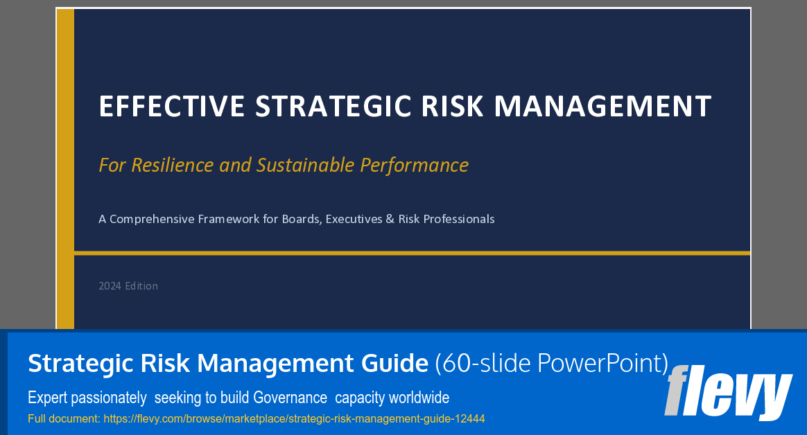 Strategic Risk Management Guide (60-slide PPT PowerPoint presentation template (PPTX)) Preview Image