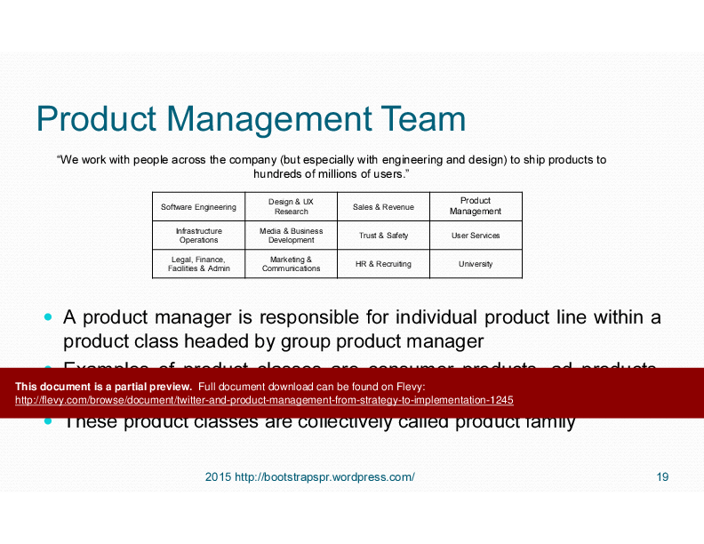 Twitter & Product Management - From Strategy to Implementation (34-slide PPT PowerPoint presentation (PPTX)) Preview Image