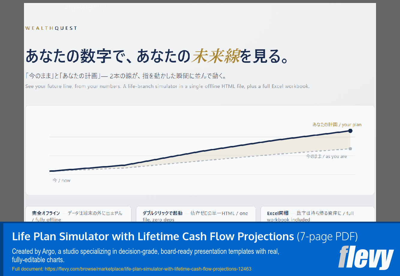 Life Plan Simulator with Lifetime Cash Flow Projections (7-page PDF document) Preview Image