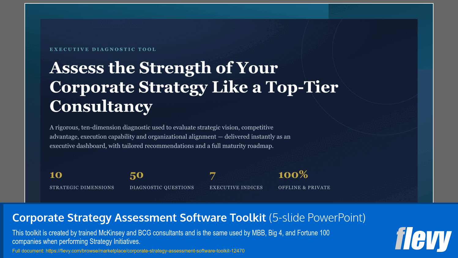 Corporate Strategy Assessment Software Toolkit (5-slide PPT PowerPoint presentation template (PPTX)) Preview Image