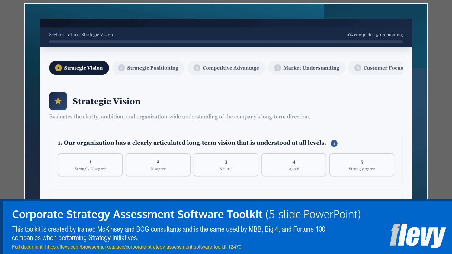 Corporate Strategy Assessment Software Toolkit (5-slide PPT PowerPoint presentation template (PPTX)) Preview Image