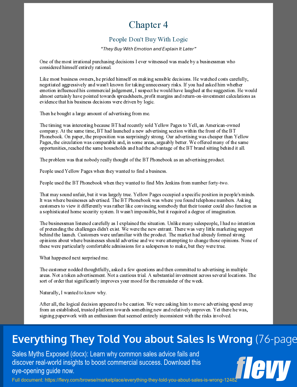 Everything They Told You about Sales Is Wrong (76-page Word document) Preview Image