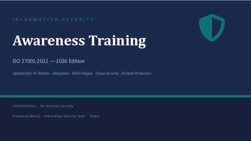 PCI DSS & ISO 27001 Security Awareness Training Suite (Document Bundle)