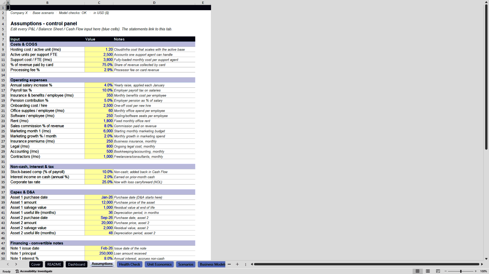 Startup Financial Model: 10 Business Models & DCF (Excel template (XLSX)) Preview Image