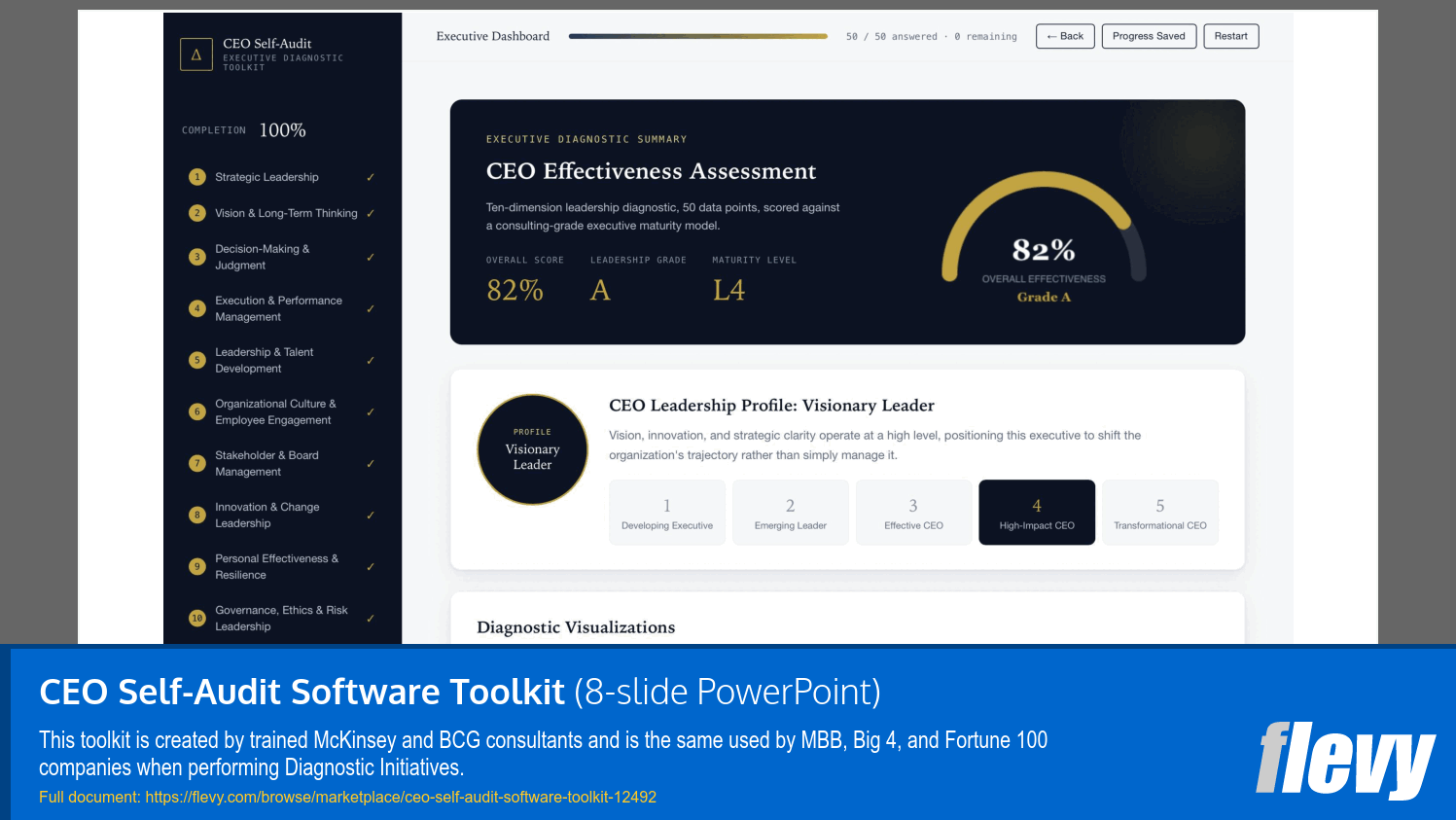 CEO Self-Audit Software Toolkit (8-slide PPT PowerPoint presentation template (PPTX)) Preview Image