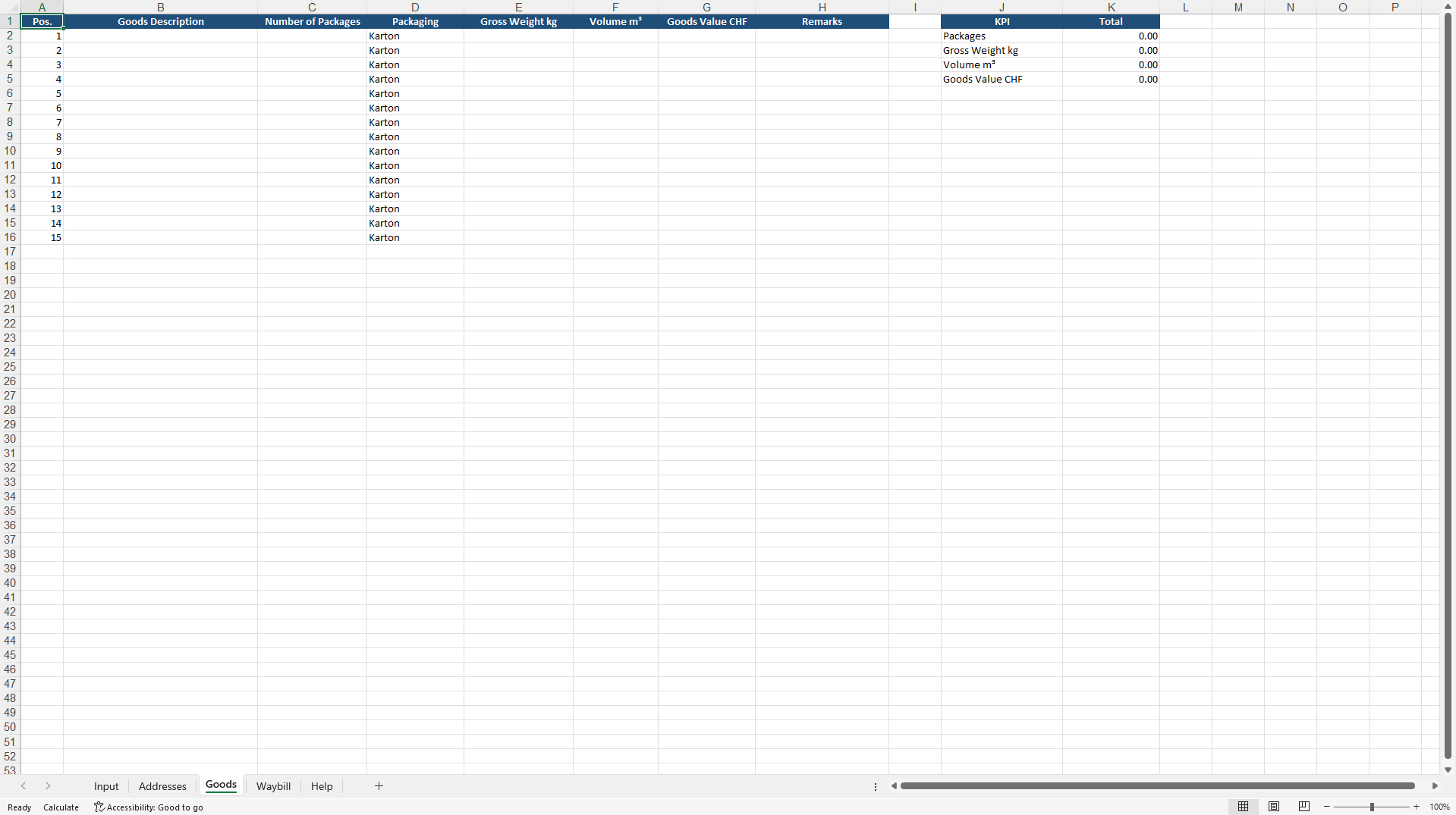 Automated CMR Waybill & Delivery Note Generator (Excel template (XLSX)) Preview Image