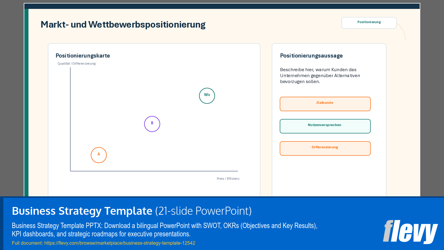 Business Strategy Template (21-slide PPT PowerPoint presentation template (PPTX)) Preview Image