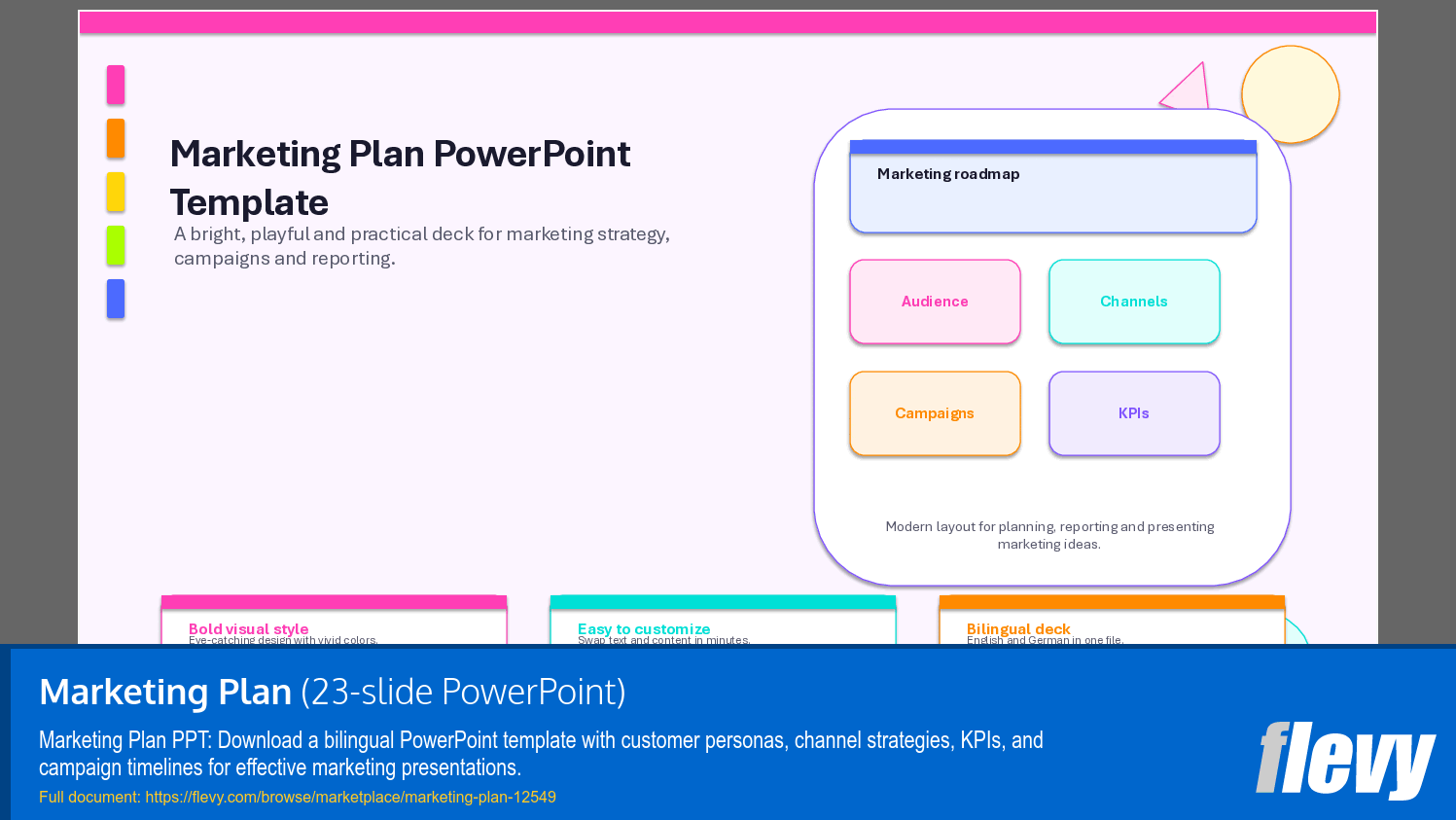 Marketing Plan (23-slide PPT PowerPoint presentation template (PPTX)) Preview Image