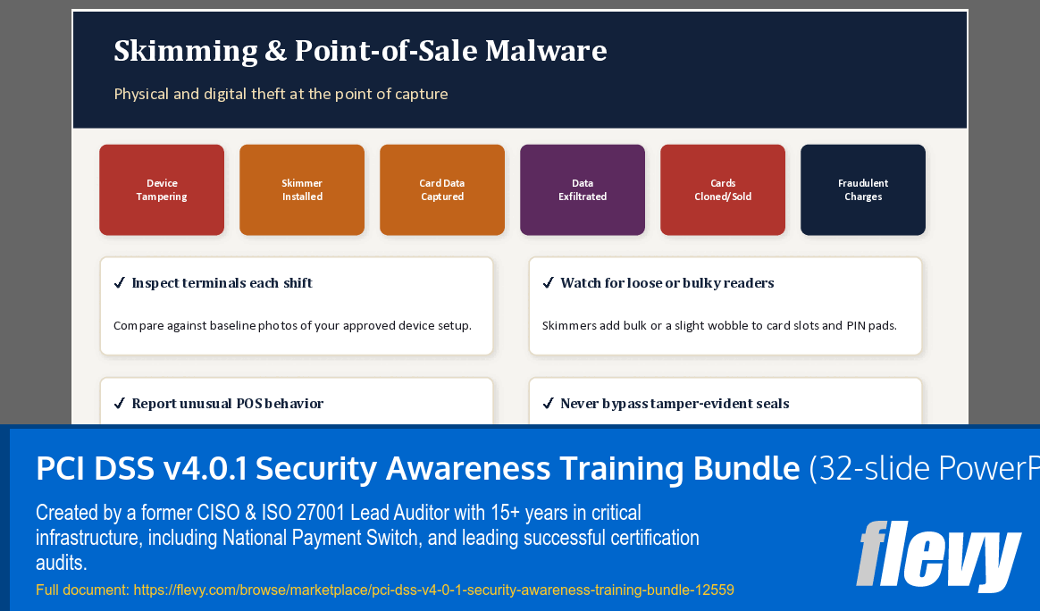 PCI DSS v4.0.1 Security Awareness Training Bundle (32-slide PPT PowerPoint presentation template (PPTX)) Preview Image