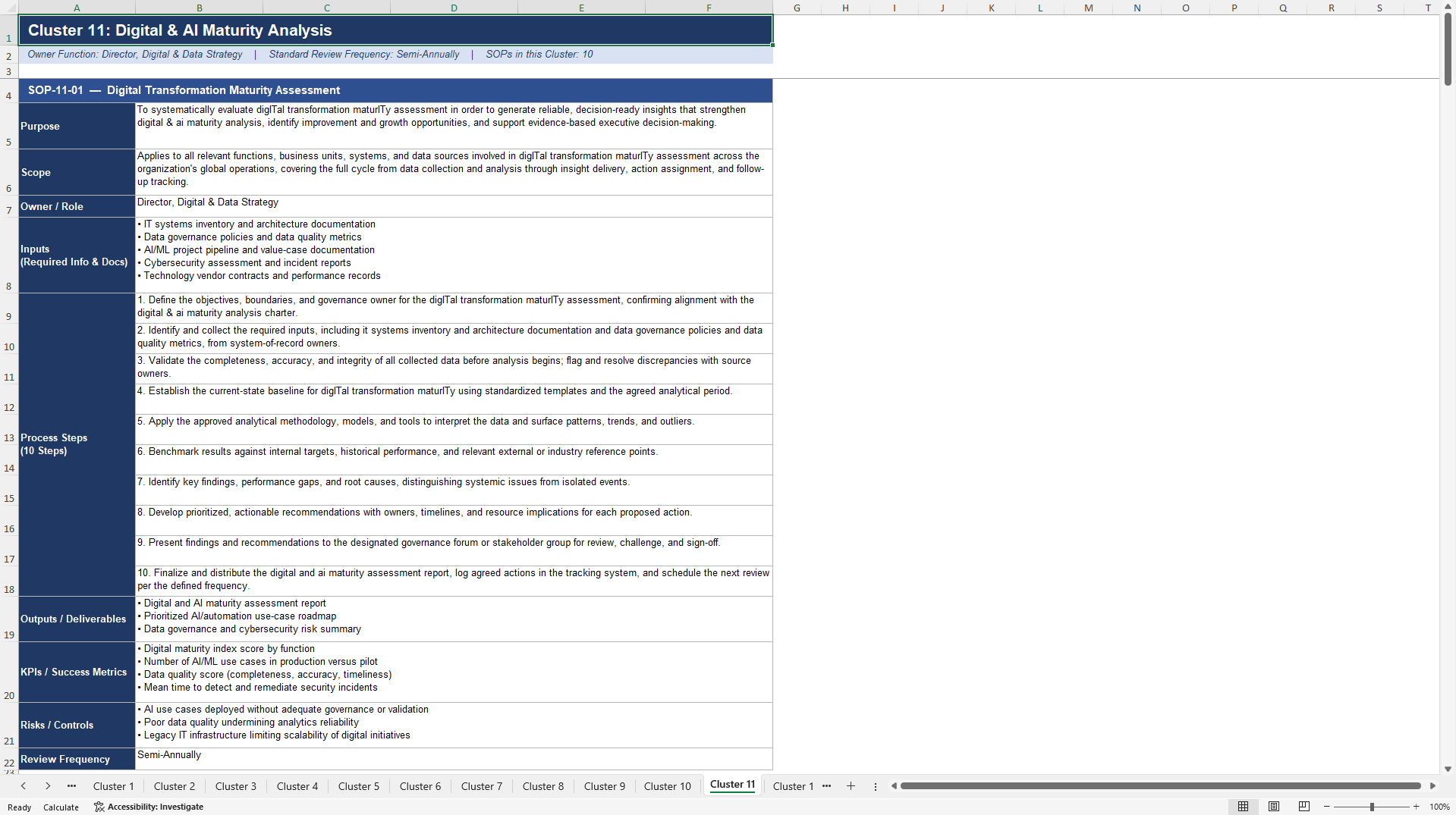 100+ Pharma Company Analysis SOPs (Excel template (XLSX)) Preview Image