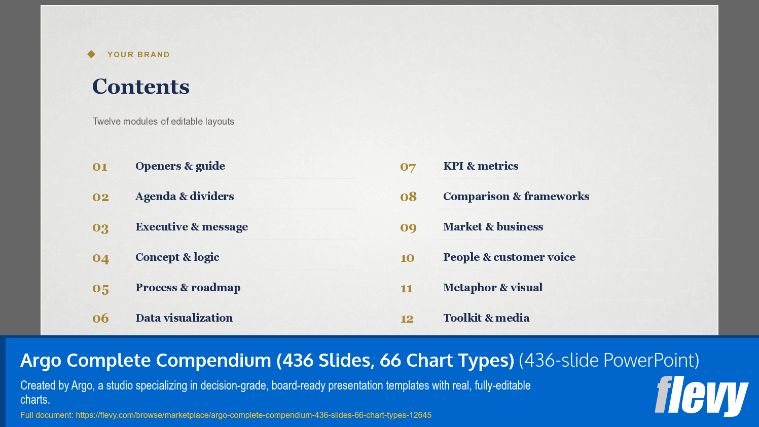 Argo Complete Compendium (436 Slides, 66 Chart Types) (436-slide PPT PowerPoint presentation template (PPTX)) Preview Image