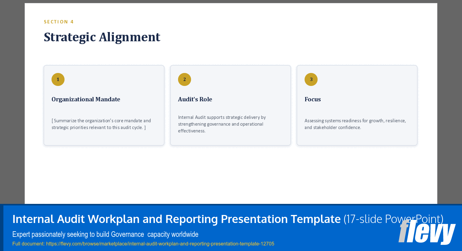 Internal Audit Workplan and Reporting Presentation Template (17-slide PPT PowerPoint presentation template (PPTX)) Preview Image