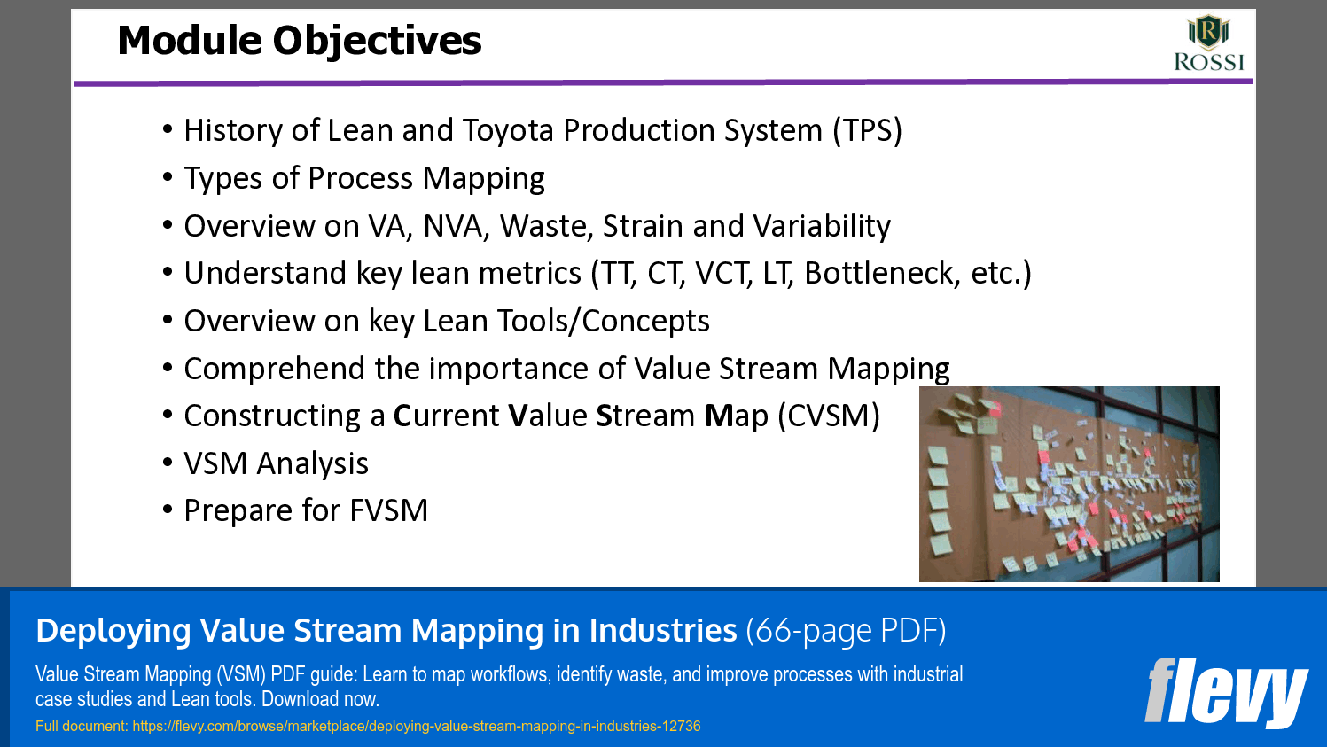 Deploying Value Stream Mapping in Industries (66-page PDF document) Preview Image